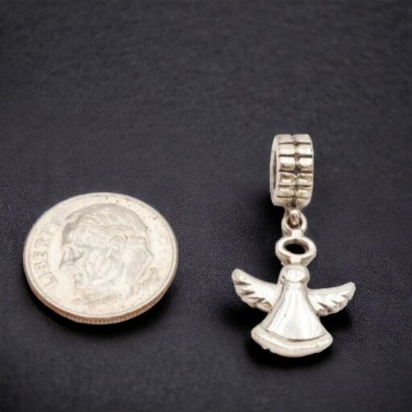 Vintage IBB Thai 925 Petite Dangling Angel Drop Charm Pendant - Picture 6 of 7